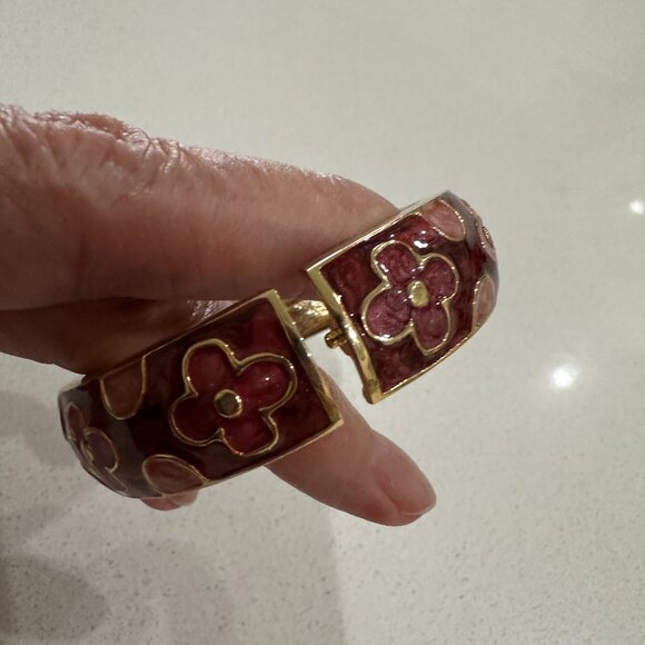 Vintage Cloisonne Clamper Bracelet - Picture 7 of 8